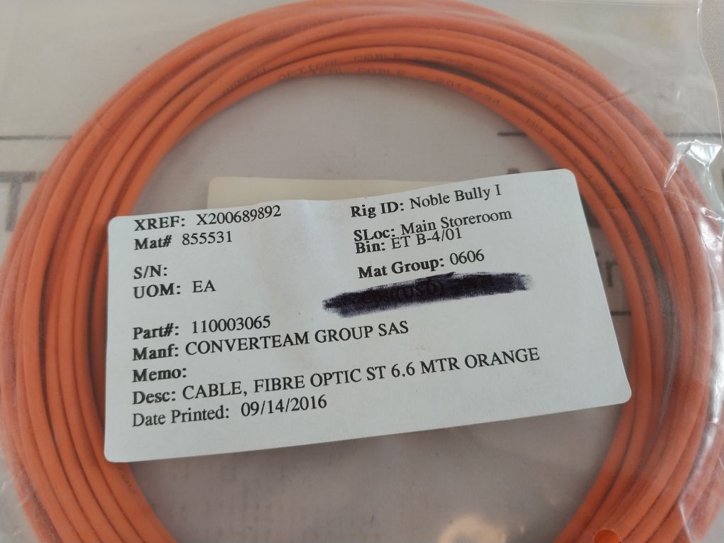 General Electric Pcr110003065 Fibre Optic St 6.6M Orange Cable