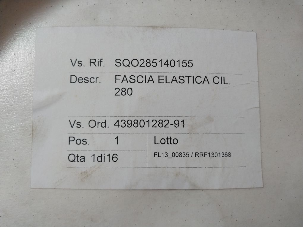 Lot Of 4X Fascia Elastica Sqo285140155 Elastic Band Cylinder 280 Piston Ring