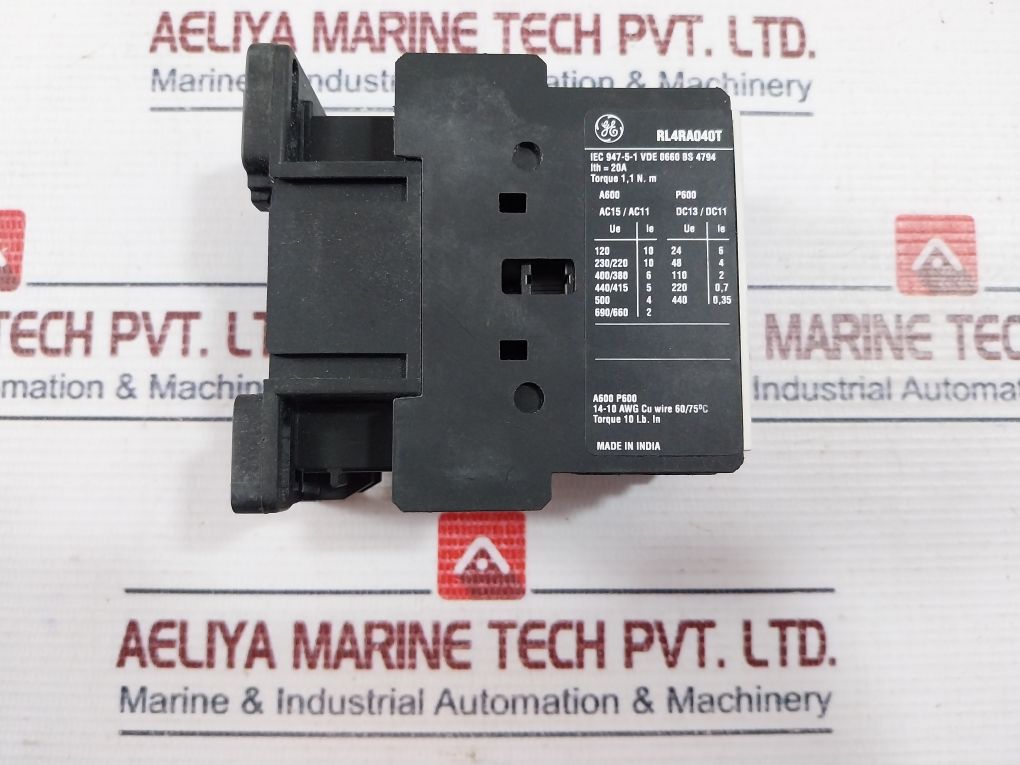 General Electric Rl4Ra040T Auxiliary Contactor 24V 50Hz 28V 60Hz