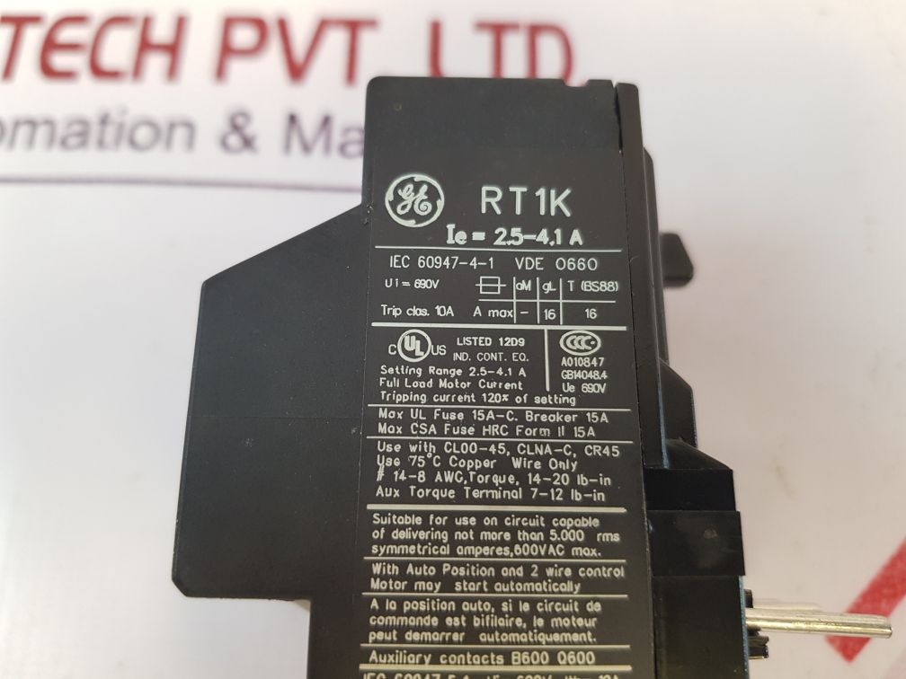 General Electric Rt1K Overload Relay