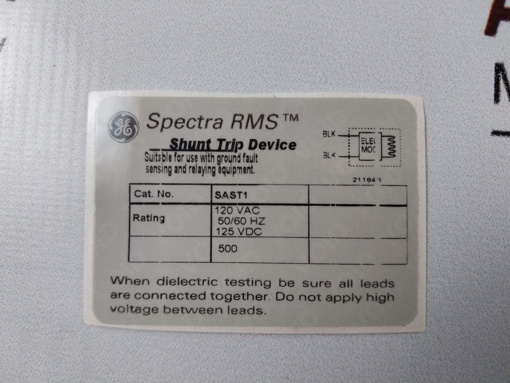 General Electric Sast1 Shunt Trip Device