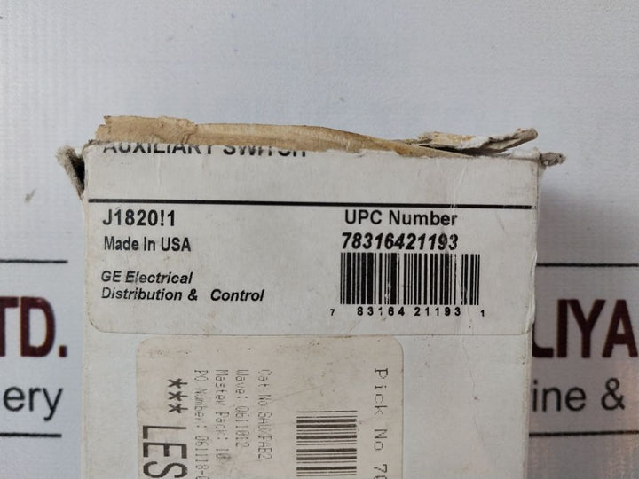General Electric Sauxpab2 Auxiliary Switch