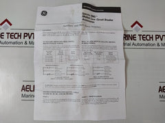 General Electric Sauxpab2 Auxiliary Switch