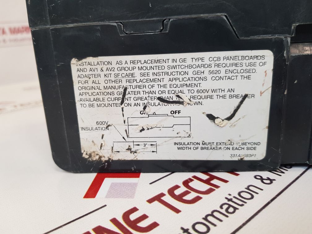 General Electric Sfla36At0250 Current Limiting Circuit Breaker