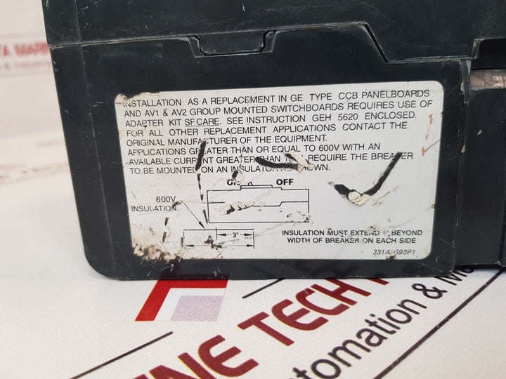 General Electric Sfla36At0250 Current Limiting Circuit Breaker