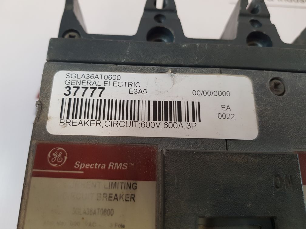 General Electric Sgla36At0600 Current Limiting Circuit Breaker