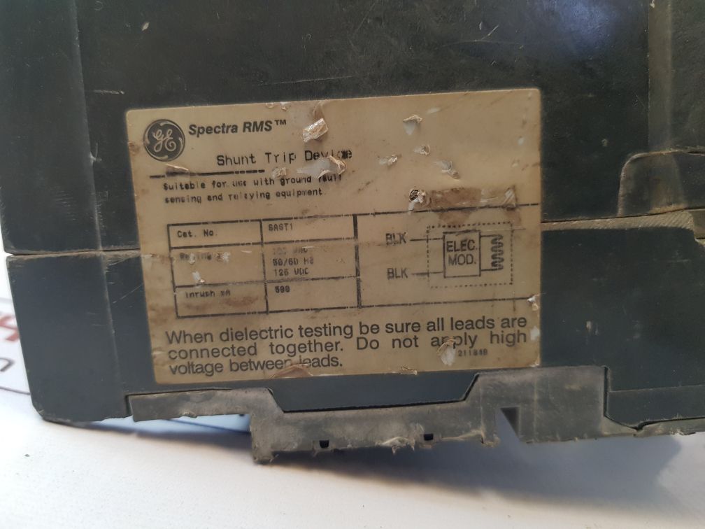 General Electric Sgla36At0600 Current Limiting Circuit Breaker