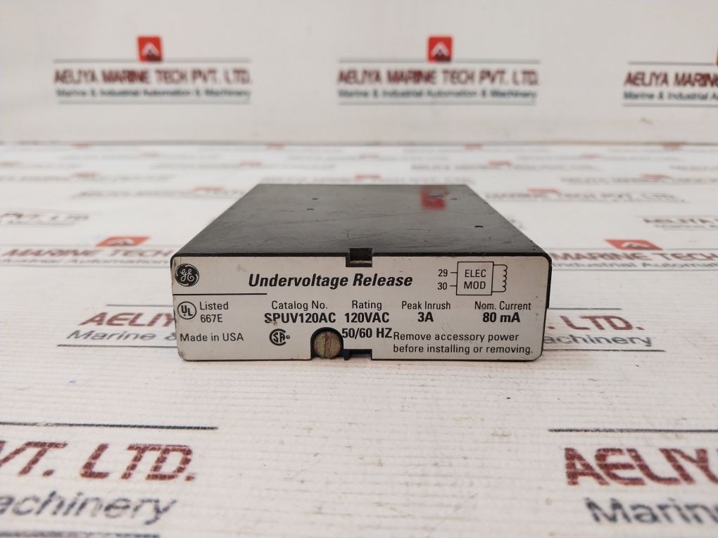 General Electric Spuv120Ac Undervoltage Release 120Vac 50/60Hz