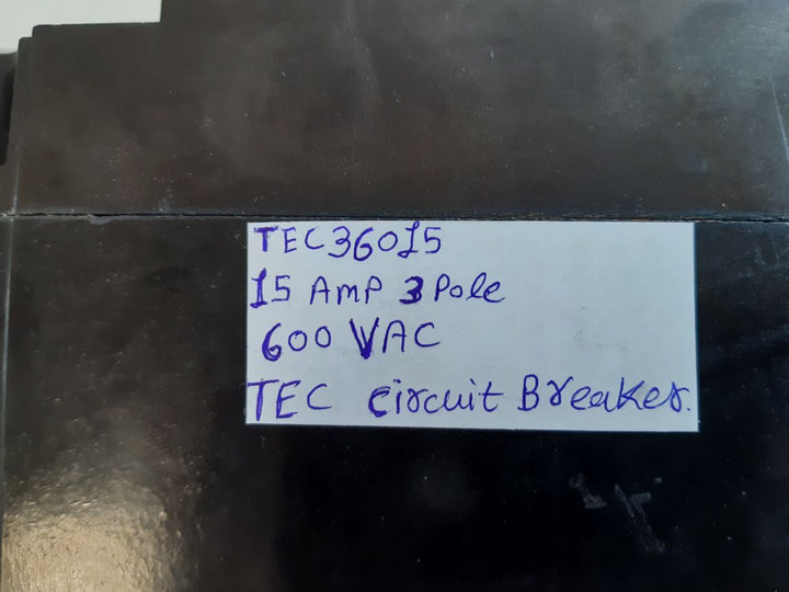 General Electric Tec36015 3-pole Tec Circuit Breaker 15A 600Vac