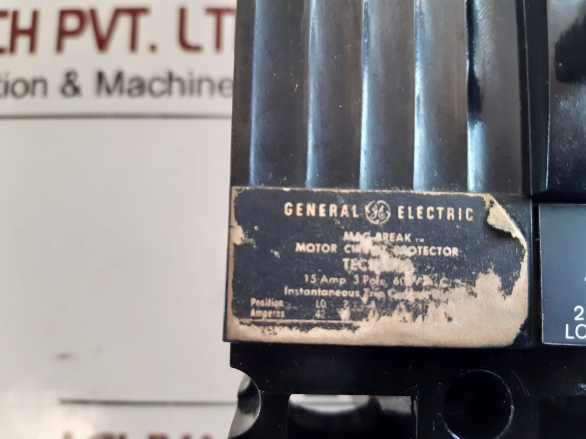 General Electric Tec36015 3-pole Tec Circuit Breaker 15A 600Vac