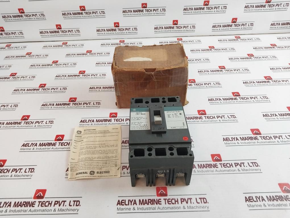 General Electric Ted134015W 3Pole Circuit Breaker 15 Amp, 480 Vac 250 Vdc