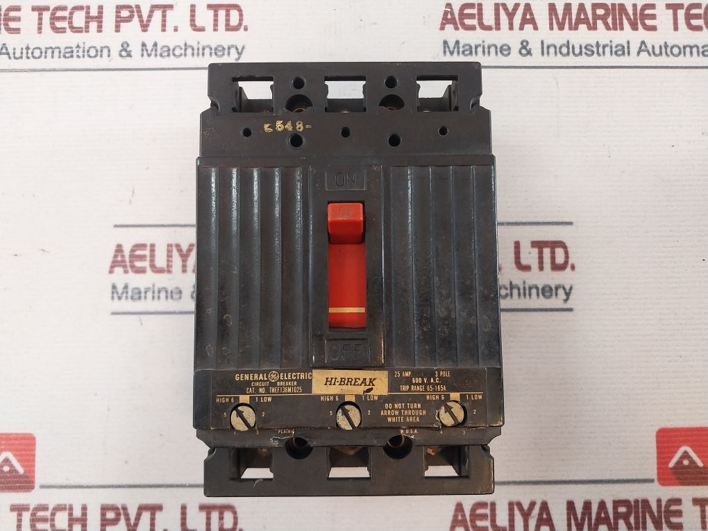 General Electric Thef136M1025 Circuit Breaker 600 V.A.C.