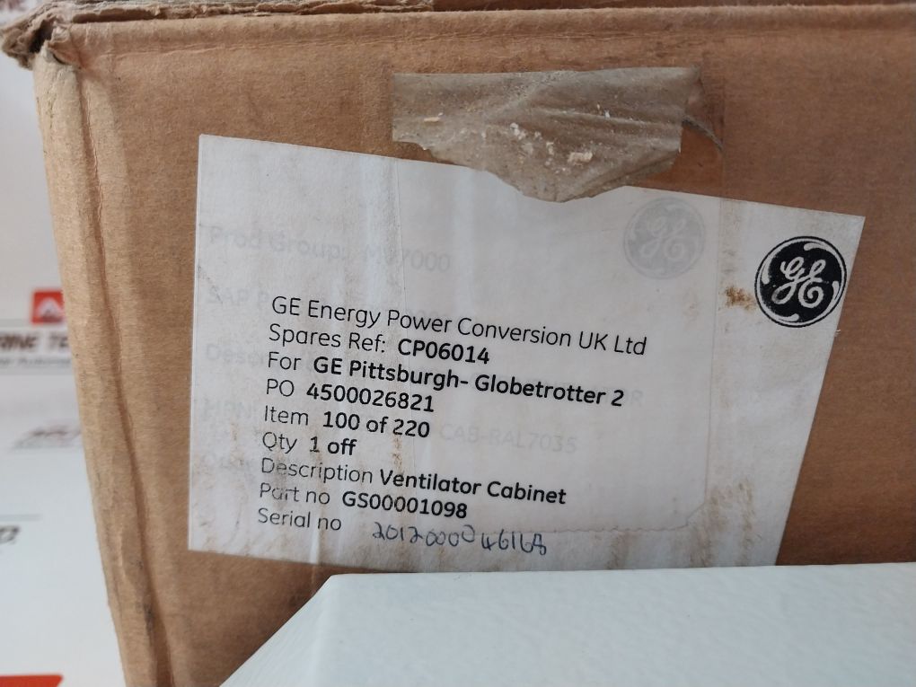 General Electric Ventilator Cabinet