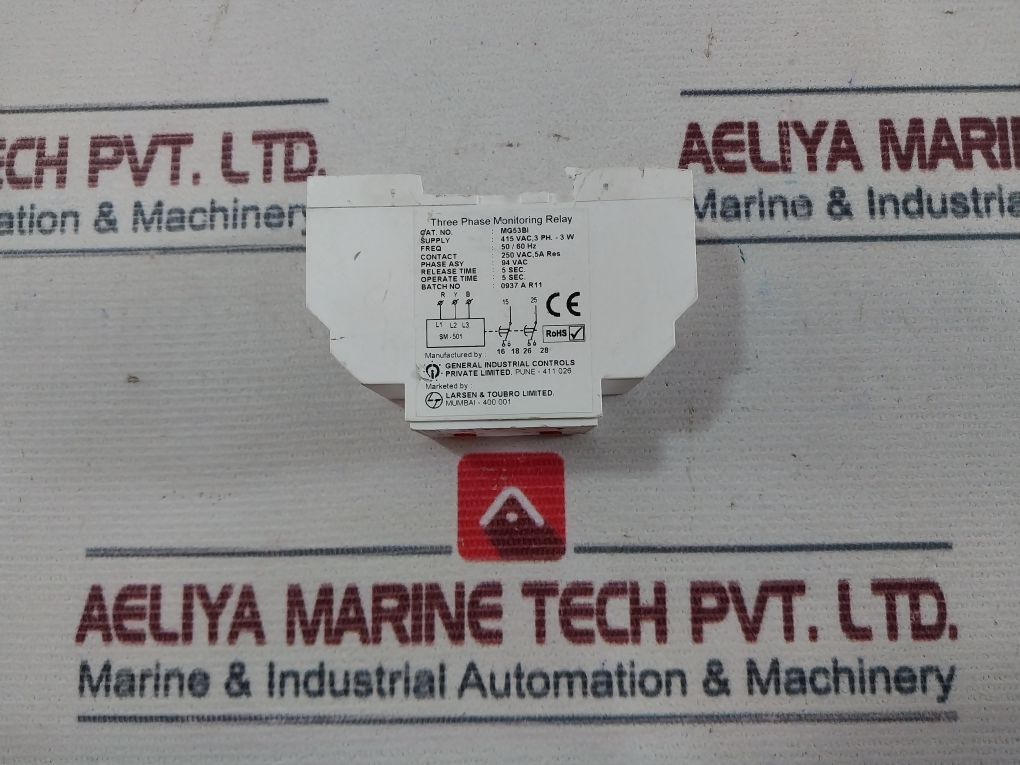 General Industrial Controls Mg53Bi Three Phase Monitoring Relay