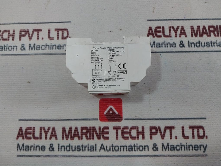 General Industrial Controls Mg53Bi Three Phase Monitoring Relay