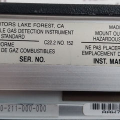 General Monitors 20603-13 480 Combustible Gas Monitor 480-211-000-000