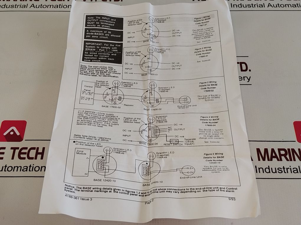 Lot Of 3X Gent 17600-01 Detector Base 7600