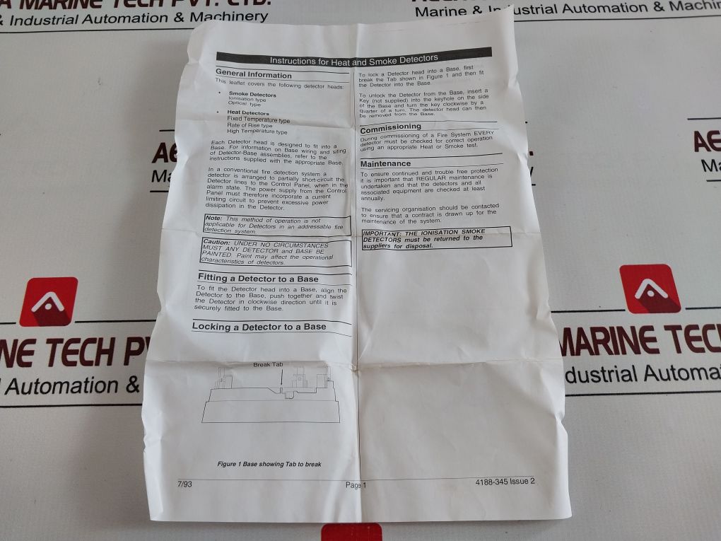 Gent 17630-01 Ionisation Smoke Detector 