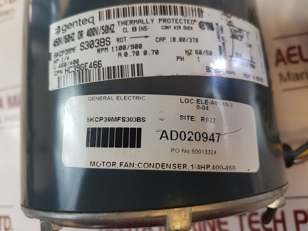 General Electric 5Kcp39Mfs303Bs Condenser Fan Motor