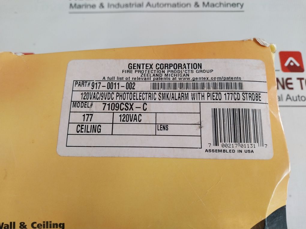 Gentex 7109Csx-c Smoke Alarm Wall