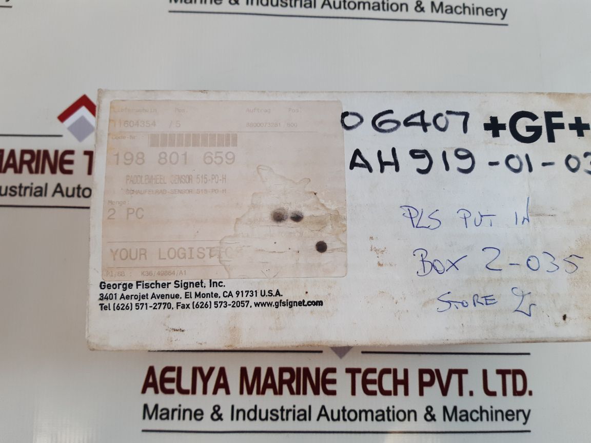 George Fischer Signet P51530-h0 Paddlewheel Sensor/Flow Sensor
