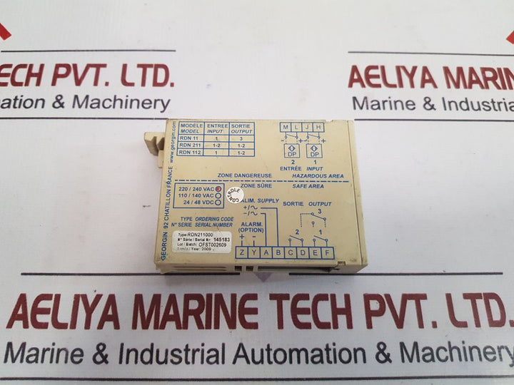 Georgin Rdn 211 Intrinsically Safe Relay