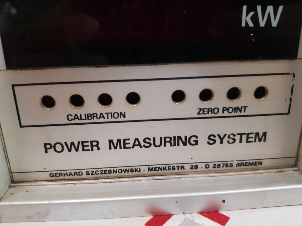 Gerhard Szczesnowski Power Measuring System