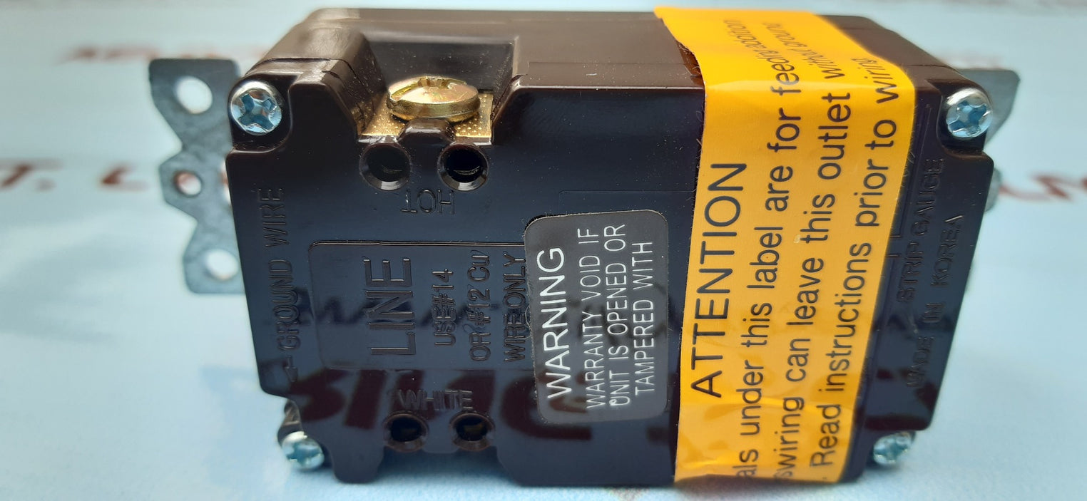 Hubbell ground fault duplex receptacle gfr5252a 