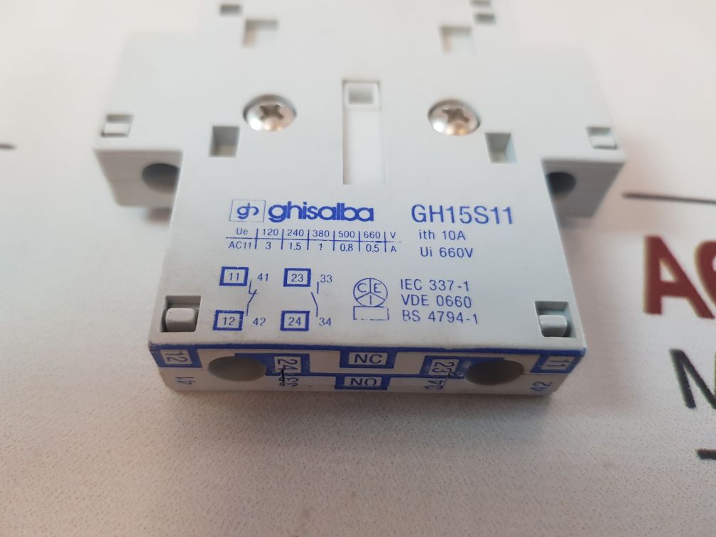 Ghisalba Gh15S11 Auxiliary Contact
