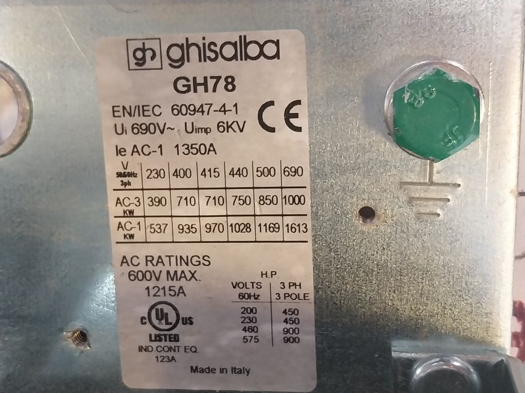 Ghisalba Gh78 Main Contactor