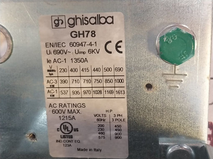 Ghisalba Gh78 Main Contactor