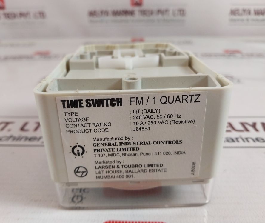 Gic Fm/1 Quartz Analog Time Switch 240 Vac, 50/60 Hz