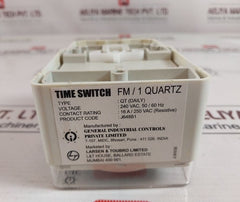 Gic Fm/1 Quartz Analog Time Switch 240 Vac, 50/60 Hz