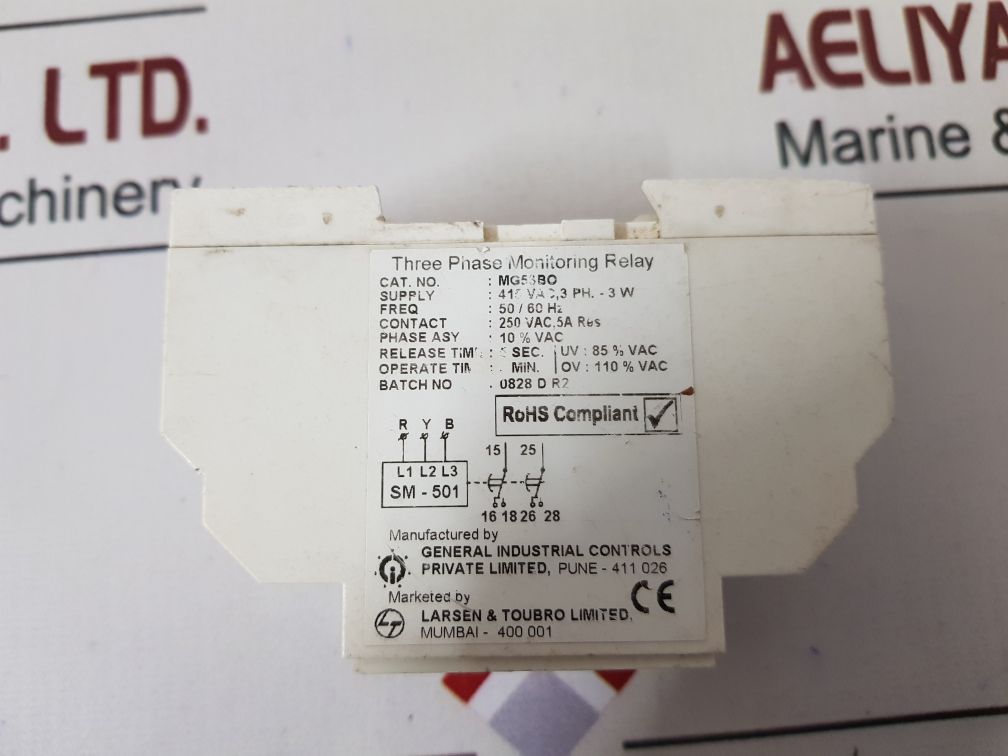 Gic Mg53Bo Three Phase Monitoring Relay 415V Ac