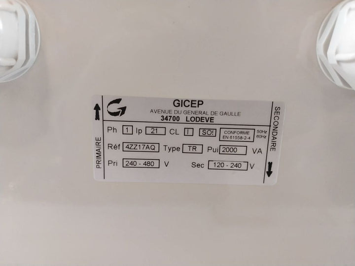 Gicep Electric Transformer 34700 Ip21 Type Tr 50/60Hz