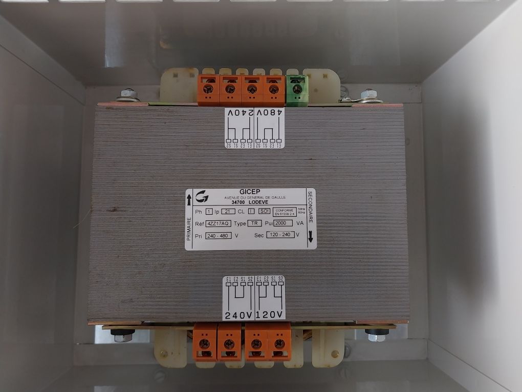 Gicep Electric Transformer 34700 Ip21 Type Tr 50/60Hz