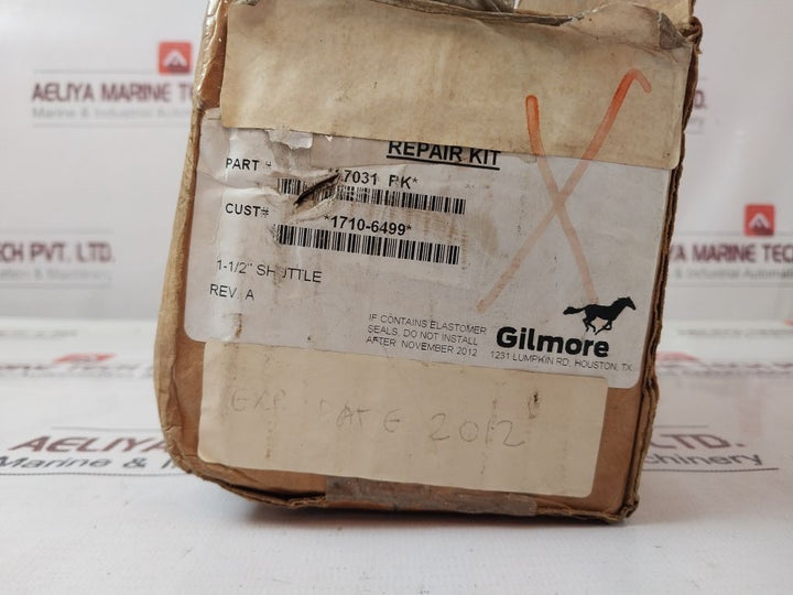 Gilmore 1-1/2” Shuttle Rev.A Valve Repair Kit 1710 6499