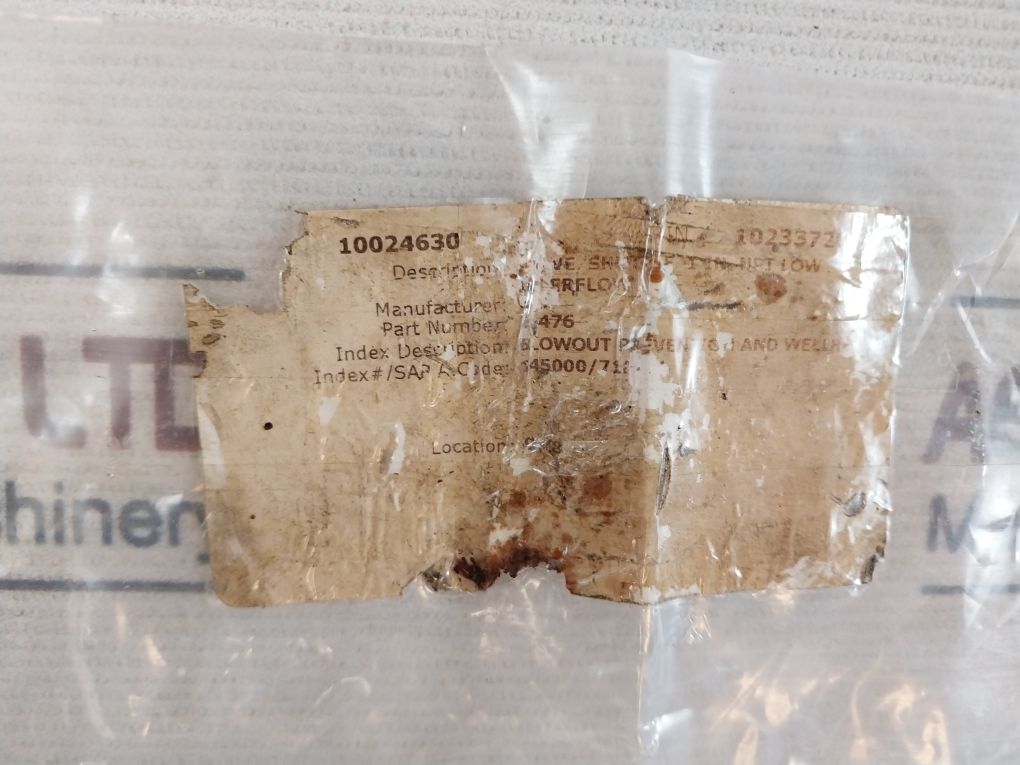 Gilmore 1” Npt Shuttle Valve Rev: D