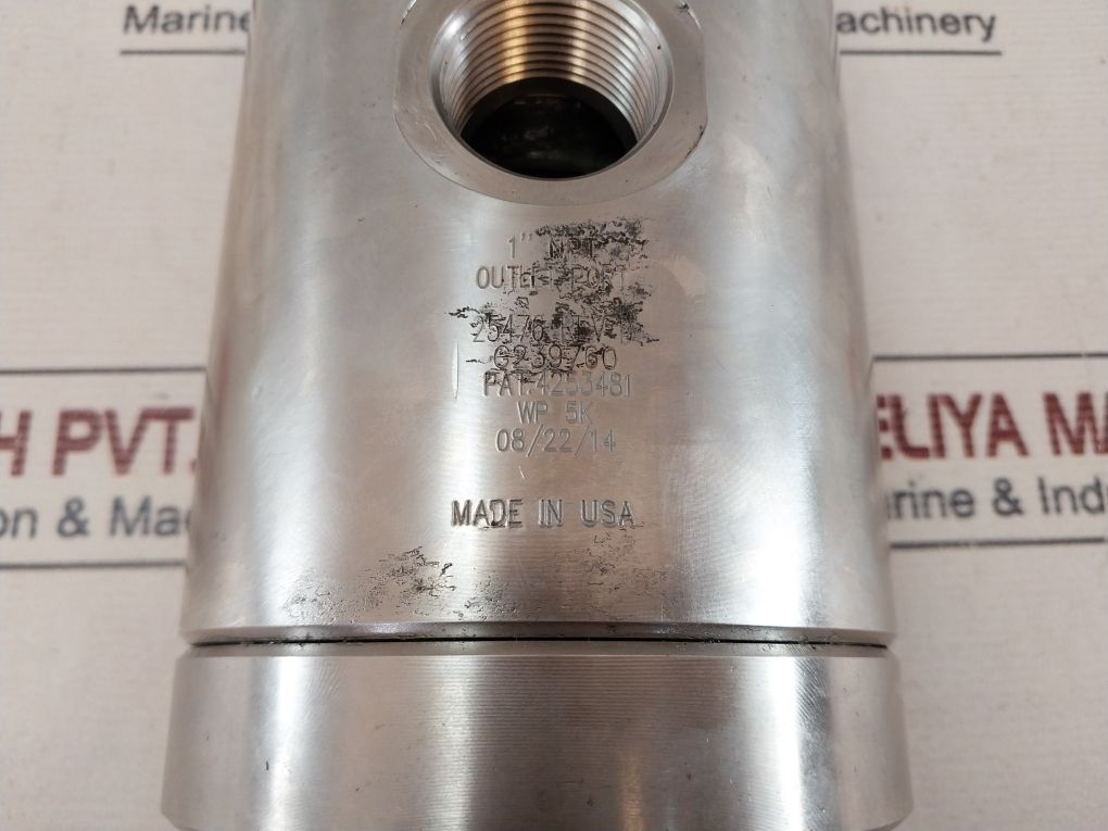 Gilmore 1” Npt Shuttle Valve Rev: D