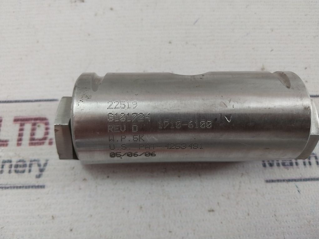 Gilmore 22519 Shuttle Valve Rev: D