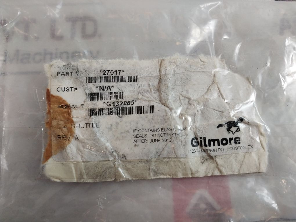 Gilmore 27017 Shuttle Valve Rev A