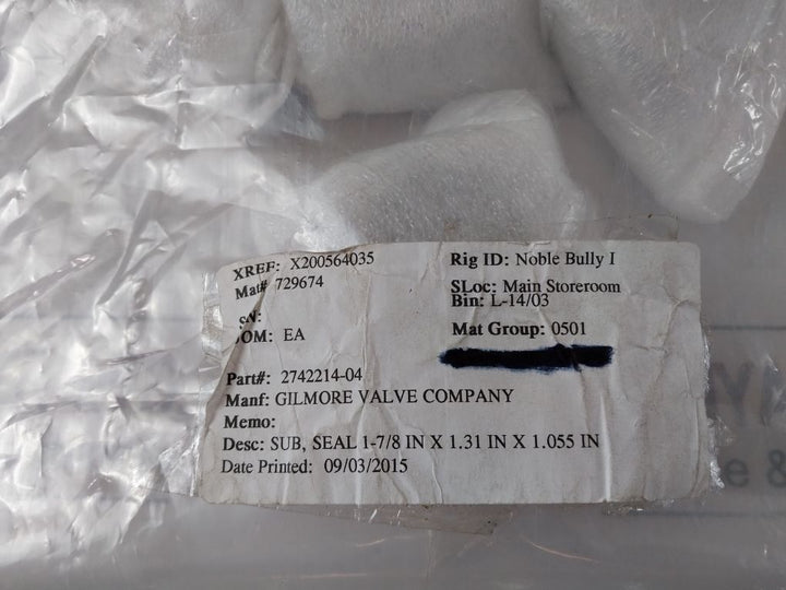 Gilmore 2742214-04 Sub Seal
