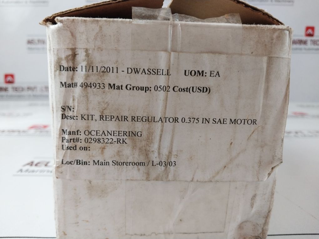Gilmore 0298322-rk Repair Kit For Regulator 44369-91 Rk