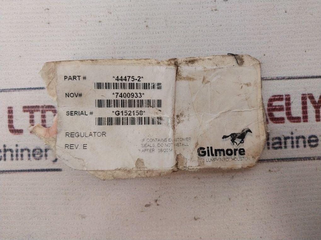 Gilmore 44475-2 Valve 1/ 4” Npt Pilot