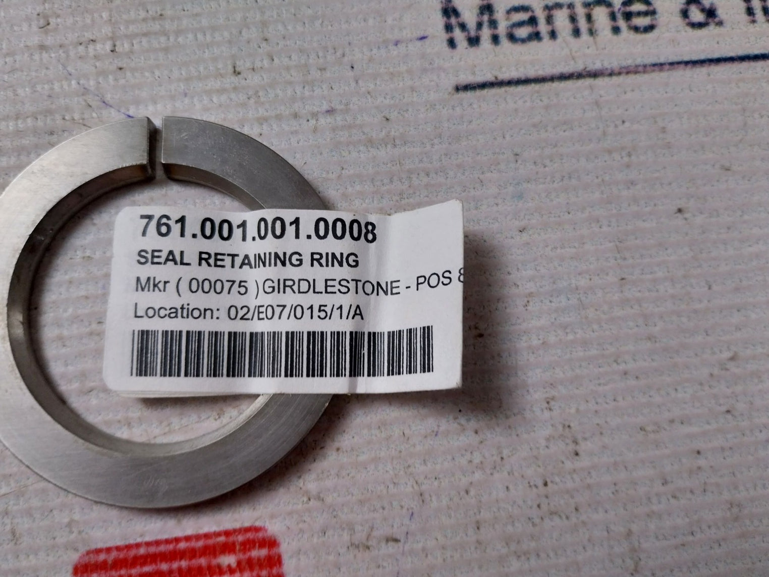 Weir Pumps Seal Retaining Ring 761.001.001.0008