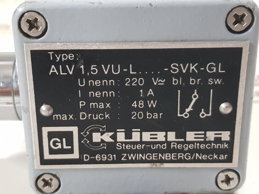 Kübler Alv 1,5 Vu-l….-svk-gl Flot Switch