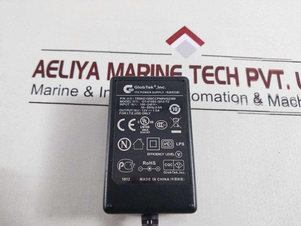 Globtek Gt-41082-1812-t2 Ite Power Supply Adapter Tr9Ke1500Ccpnrvg2399