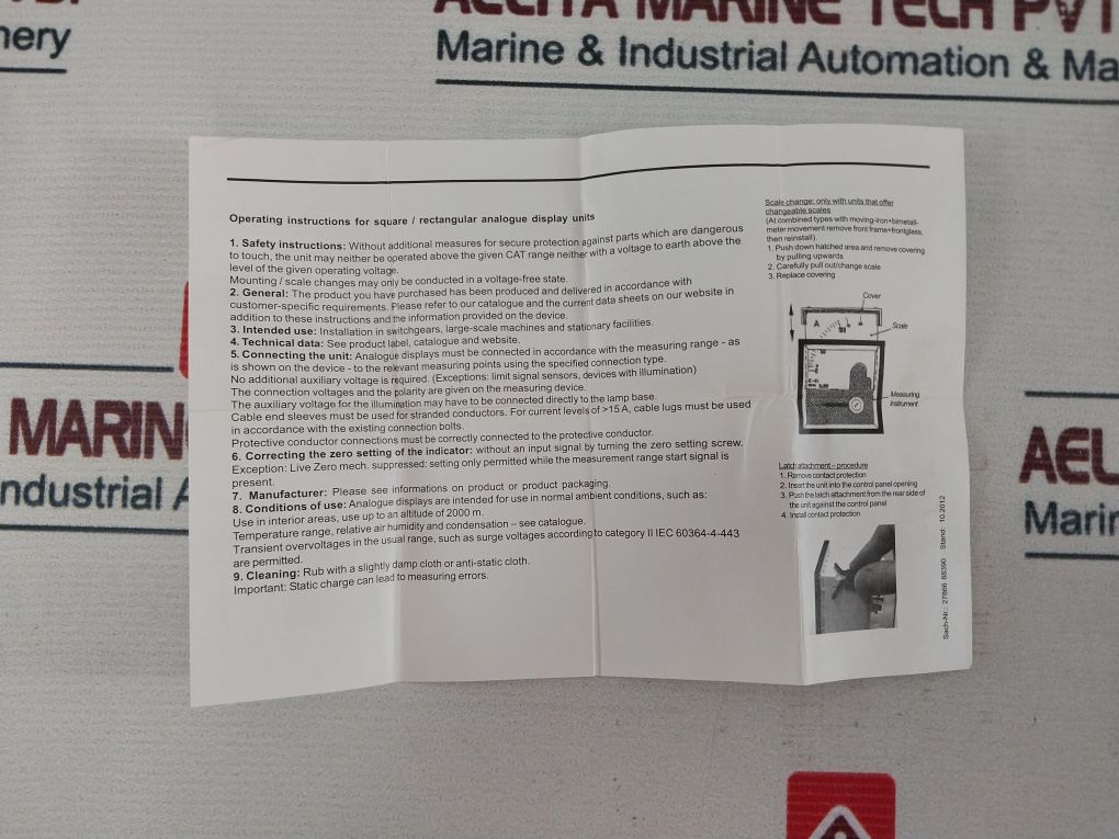 Gossen 9651050100B Analog Panel Ammeter