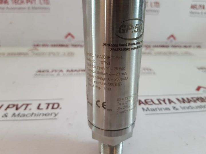 311Aibre2Cafn Gp: 50 Pressure Transducer 10-28 Vdc
