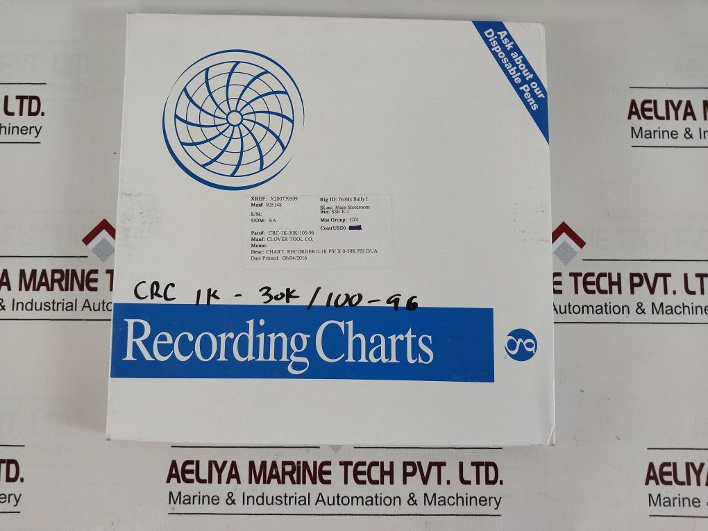 Graphic Controls Mc Mc Mp-30000-1000-96Min Recording Charts Set [1Set=100Chart]